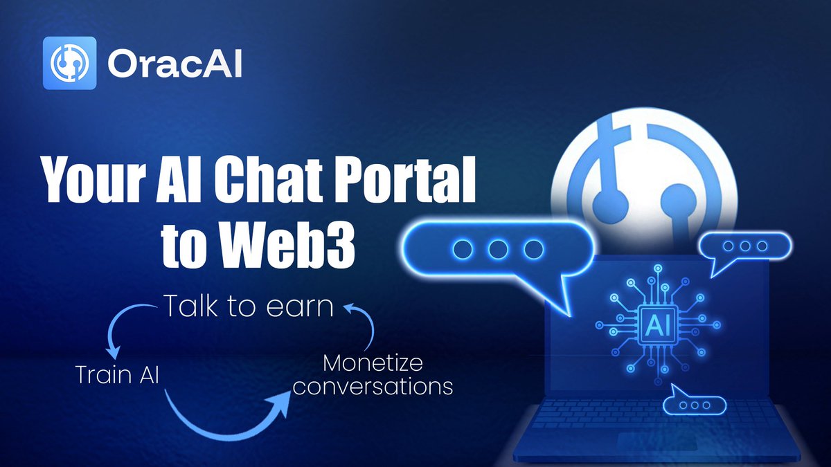 OracAIOfficial's tweet image. ⚙️ Deploy Your Voice. Power the Protocol.
Enter #OracAI — the AI-native chat layer for Web3
🧠Fine-tune agents with every conversation
🔁Real-time data loops = smarter AI
💸On-chain monetization for every message
Talk-to-Earn isn’t a feature. It’s infrastructure
#SocialFi #AI
