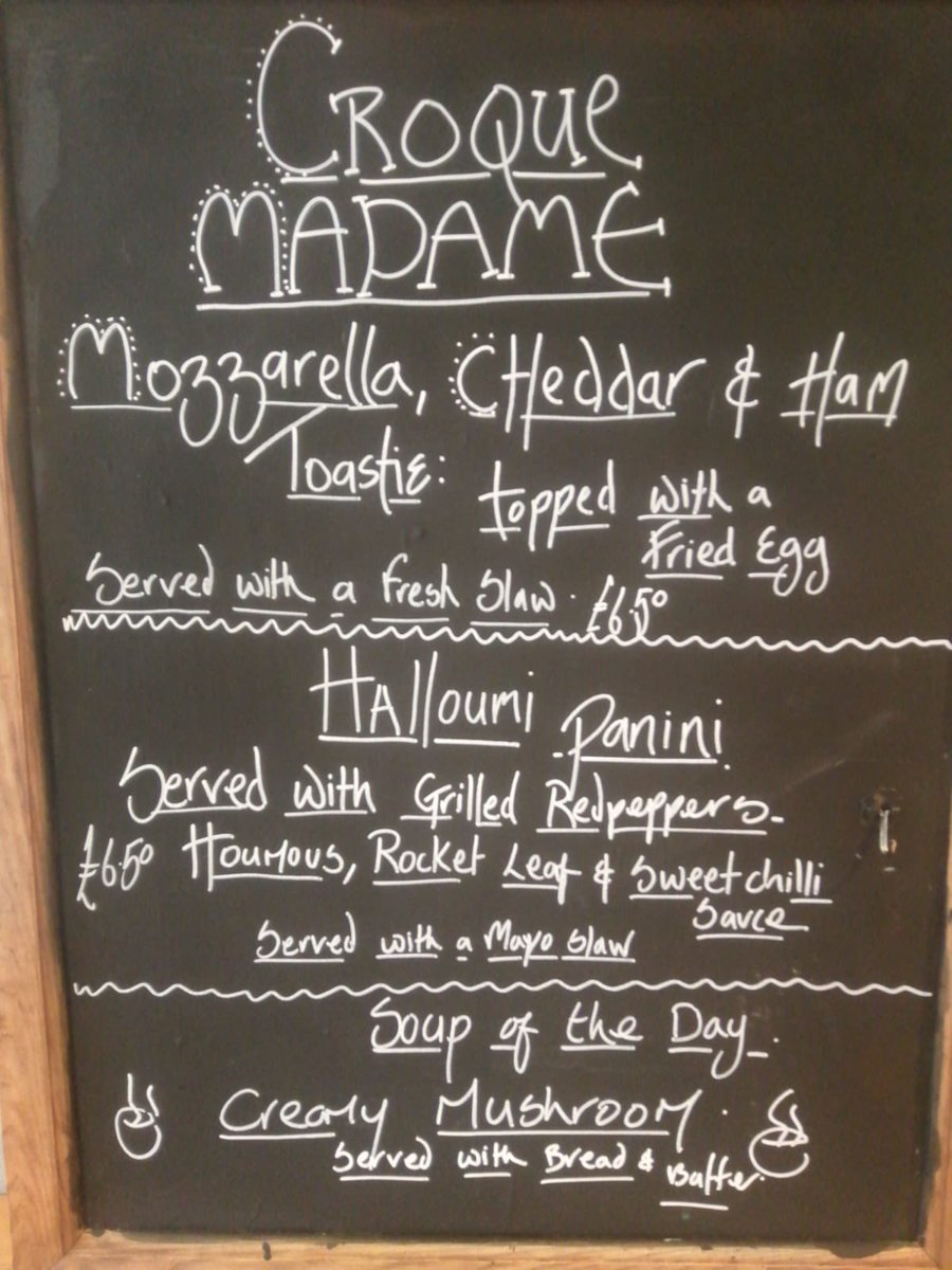 PCPCoffee's tweet image. The specials board...