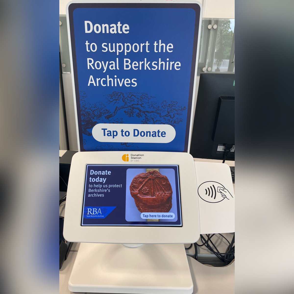 BerksArchives's tweet image. If you have visited us recently, you may have noticed that we now have a Tap to Donate station. This goes towards our Documents Purchase Fund which enables us to buy Berkshire&apos;s archives that are at risk. They can then be preserved and made accessible. We appreciate your support!