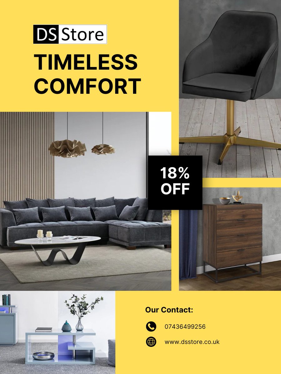 DSStoreUK's tweet image. ✨ Make this Friday the start of a cozy home refresh with DS Store’s modern furniture. 

✔ Handpicked modern designs

🛒 dsstore.co.uk
📞 07436499256

#DSStore #HomeDecor #FurnitureStyle #CozyLiving #ModernHome #UKHomes #FurnitureGoals #HomeInspo