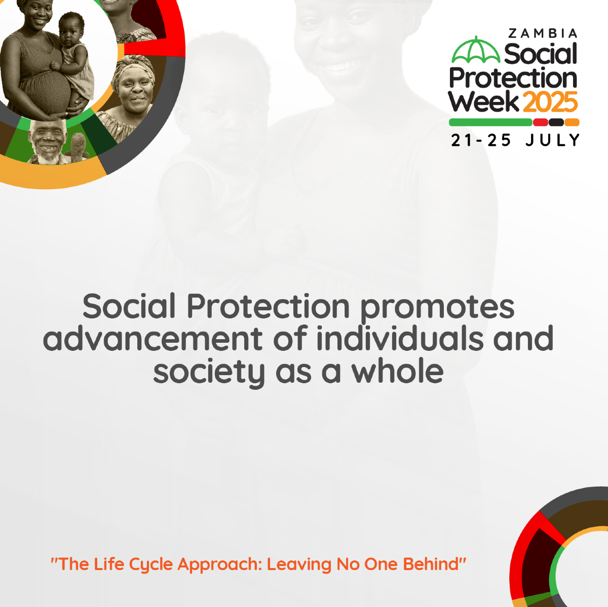 ilolusaka's tweet image. 📢Zambia Social Protection Week 2025 is LIVE! 🌍
🔎Explore how social protection supports every stage of life.
📌Theme: “The Life Cycle Approach: Leaving No One Behind”
🔗 Join the convo: web.facebook.com/events/6217385…
#SocialProtectionZM #ZSPW2025 #LeaveNoOneBehind