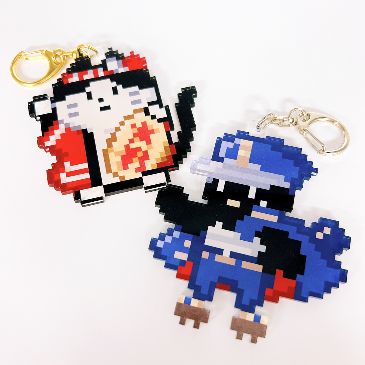 ドット絵をそのまま持ち歩ける フチなしアクリルキーホルダー🐈💫