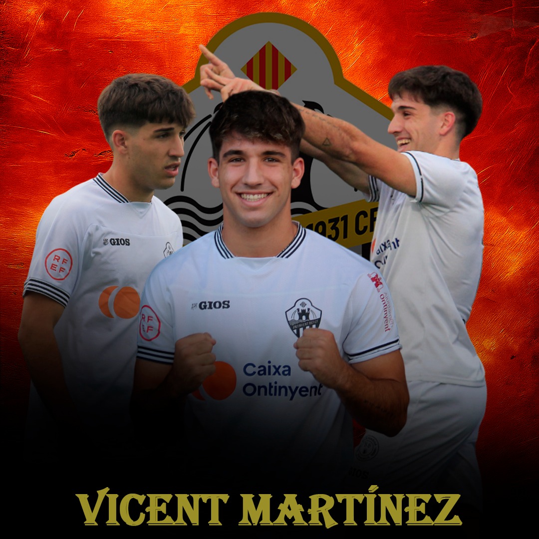 ⭐ Vicent Martínez es queda a l'Ontinyent 1931 CF!

🤍🖤 L'extrem de Terrateig, que va jugar al Clariano cedit per l'Elx, ja és jugador de l'Ontinyent 1931 a tots els efectes. Potencial i desequilibri per a la banda. La campanya passada va disputar 24 partits que seran molts més!