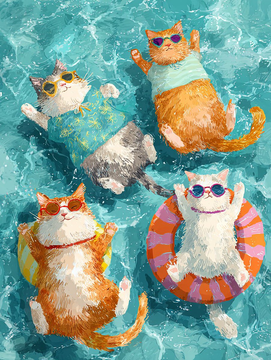 梅雨明けニャ！
3連休は泳ぎに行こうかニャ🐾🤭