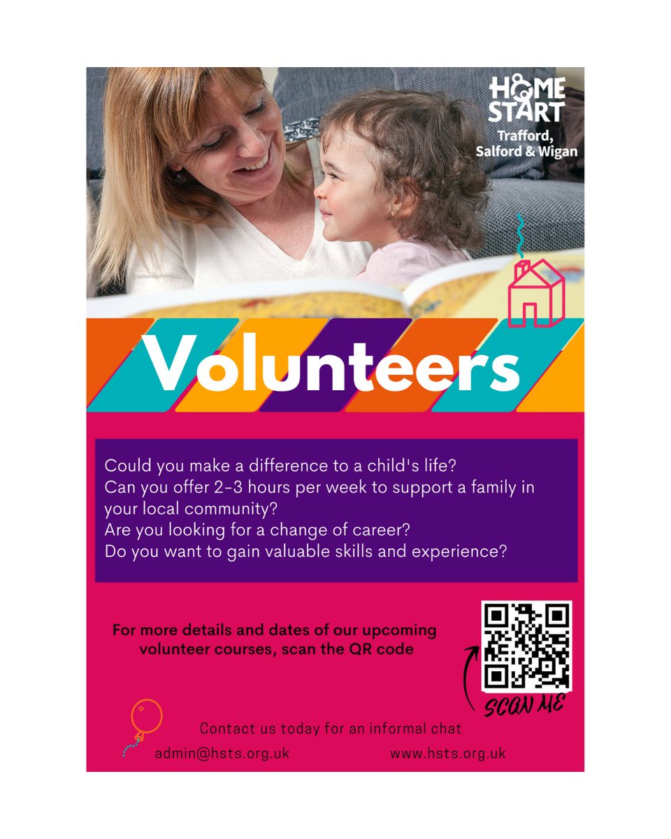 TraffordFIS's tweet image. Could you spare a few hours of your time to help support a local family? Home start are looking for volunteers!