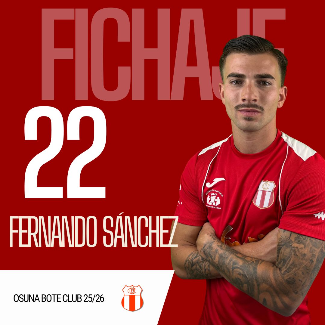 🔜 Desde Marchena llega 𝑭𝒆𝒓𝒏𝒂𝒏𝒅𝒐 𝑺𝒂𝒏𝒄𝒉𝒆𝒛, un ambicioso jugador que viene al #Bote con muchas ganas.

Es un polivante y corpulento extremo con gran capacidad de desborde. Ha militado recientemente en categorías superiores. 

¡Tu suerte será la nuestra Fernando! 🙌🏻