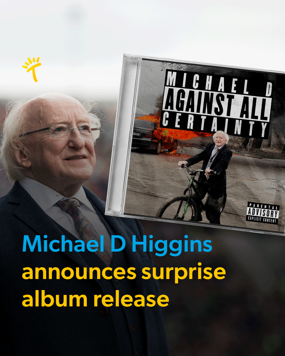 TodayFM's tweet photo. Move over Eminem, Michael D is dropping an album 🎤📚

‘Against All Certainty’ is a spoken word poetry collection recorded in Áras an Uachtaráin 🥺… we’re ready for the tour dates https://t.co/5QIE49K9ym