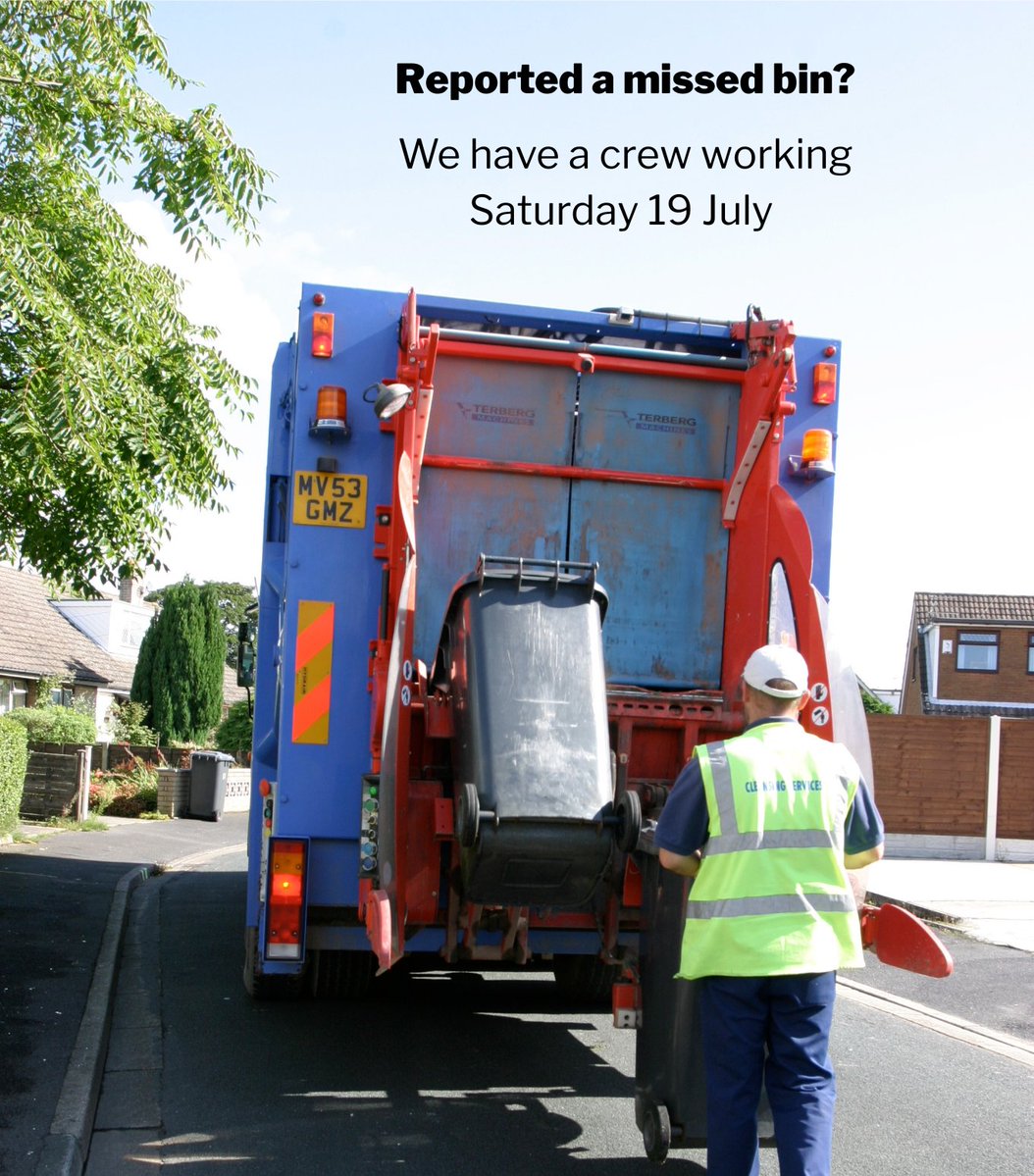 prestoncouncil's tweet image. 🚚If you have reported a missed bin collection this week, we have a crew out working on Saturday 19 July
Please leave your bin out for collection and we'll get to as many as we can
Thanks for your patience
