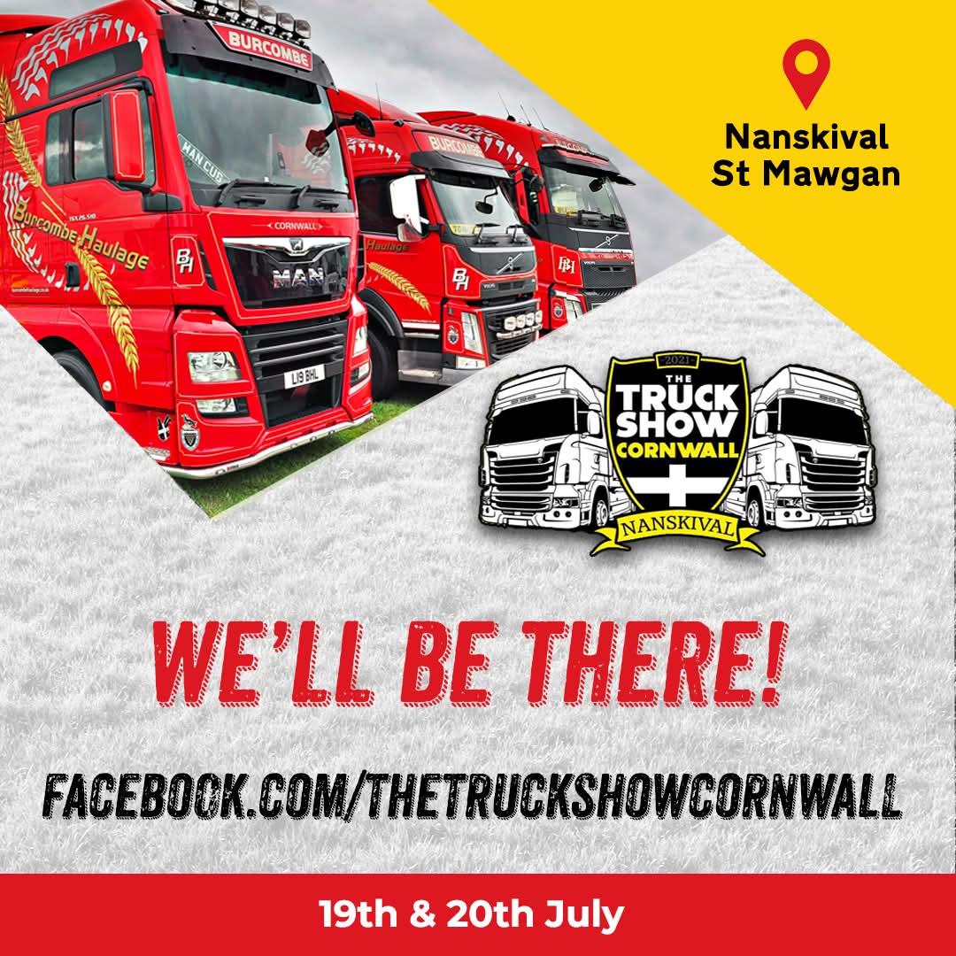 Burcombe will be at this weekend’s Truck Show Cornwall near Newquay with a number of our fleet attending, including sweepers and general haulage trucks. 
With live music, family activities, food stalls, trade stands and more it promises to be a great weekend!
