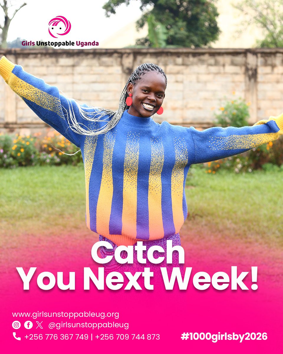 Catch You Next Week! 😄✌️

Thank you for another week of supporting Girls Unstoppable Uganda! 

With your incredible support, more girls are growing with confidence and purpose. Enjoy your weekend, and remember, the journey continues! 💪
#EmpoweringGirlsForImpact #1000GirlsBy2026