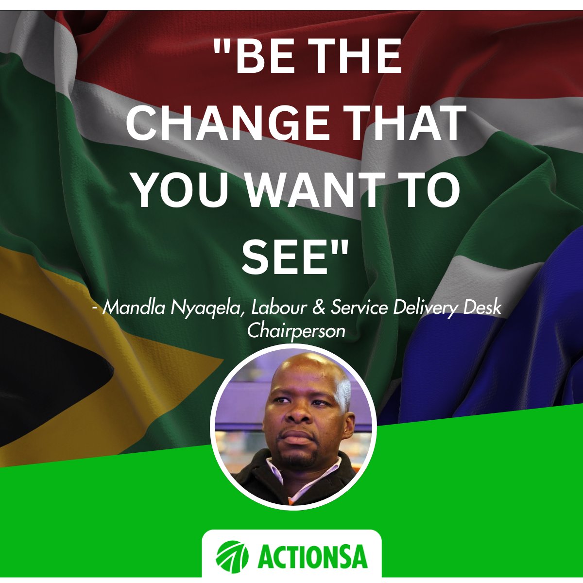 COJactionsaREC's tweet image. &quot;Be the change that you want to see.&quot; Mandla Nyaqela, CoJ Labour &amp;amp; Service Delivery Desk Chairperson.
#MandelaDay2025