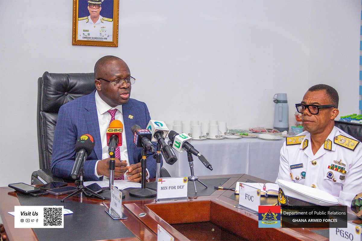 GhArmedForces's tweet image. The Minister for Defence, Honourable Dr Edward Omane Boamah has reiterated government commitment to retool the Ghana Armed Forces(GAF)to safeguard national interest.
gafonline.mil.gh/publication/ne…