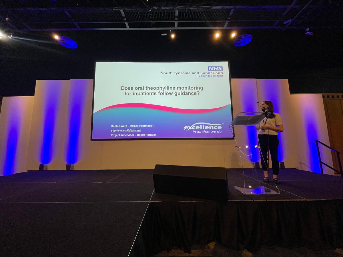 Great North Pharmacy Research Collaborative (@gtnorthpharmres) on Twitter photo 🎓 Last and by no means least, Sophie Ward from <a href="/STSFTrust/">South Tyneside and Sunderland NHS Foundation Trust</a> presents her project - ‘Does oral theophylline monitoring for inpatients follow NICE guidance?’
#GNPRCC2025 🎓 Last and by no means least, Sophie Ward from <a href="/STSFTrust/">South Tyneside and Sunderland NHS Foundation Trust</a> presents her project - ‘Does oral theophylline monitoring for inpatients follow NICE guidance?’
#GNPRCC2025
