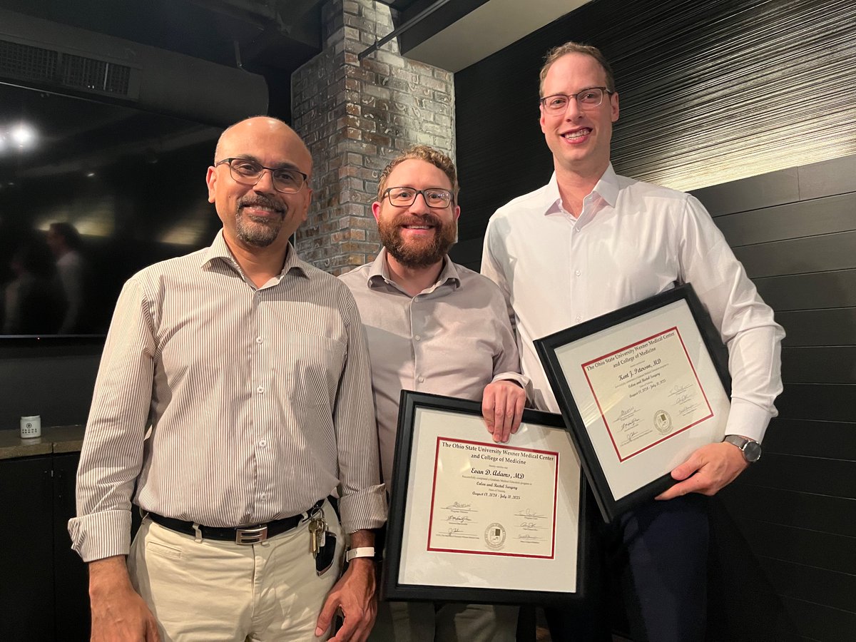 Colon_Doc's tweet image. Had a wonderful time at dinner celebrating graduating @OhioStateSurg #colorectalsurgery fellows.
It has been a privilege to witness your journey and to play a part in your professional development. We look forward with great pride to the impact you will continue to make in the…