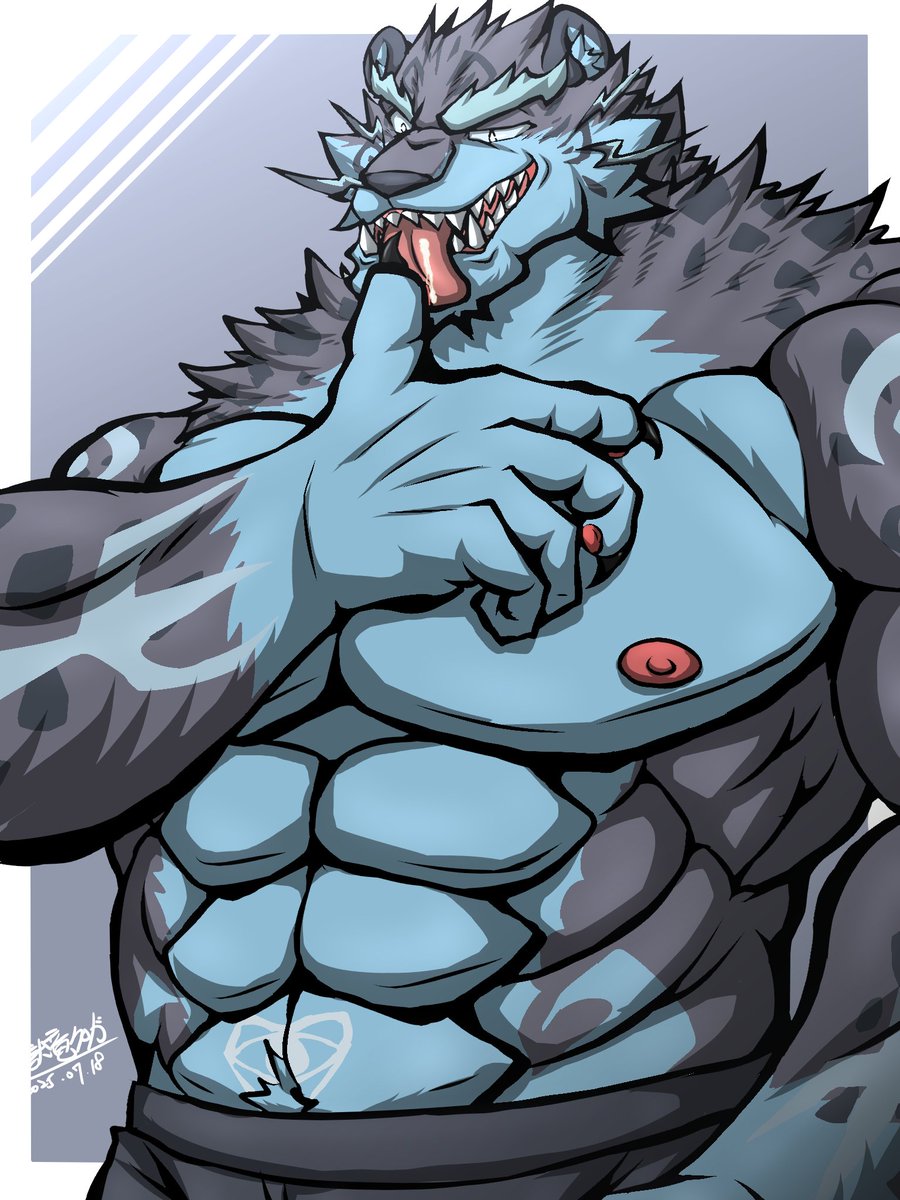 【友情繪圖】內克
肯茲的本本裡的角色，這設計處處打到我的愛好點RRRRR😍🥵😍
這角色真的很帥很讚很香，高傲、邪惡、膠膠佔據的感覺我超愛的！！🤩🥵😍
GR畫得真的太讚了！！🥵😍😈

刊物繪製者 <a href="/GlinFoxArt/">GR(GlinHyena)@けもケB-06</a> 
Art for <a href="/ZenkiTW/">雷虎肯茲 Leihu⚡唱歌系獸人Vtuber</a> 

一般向 #繪黏到豹
R18 #豹繪黏