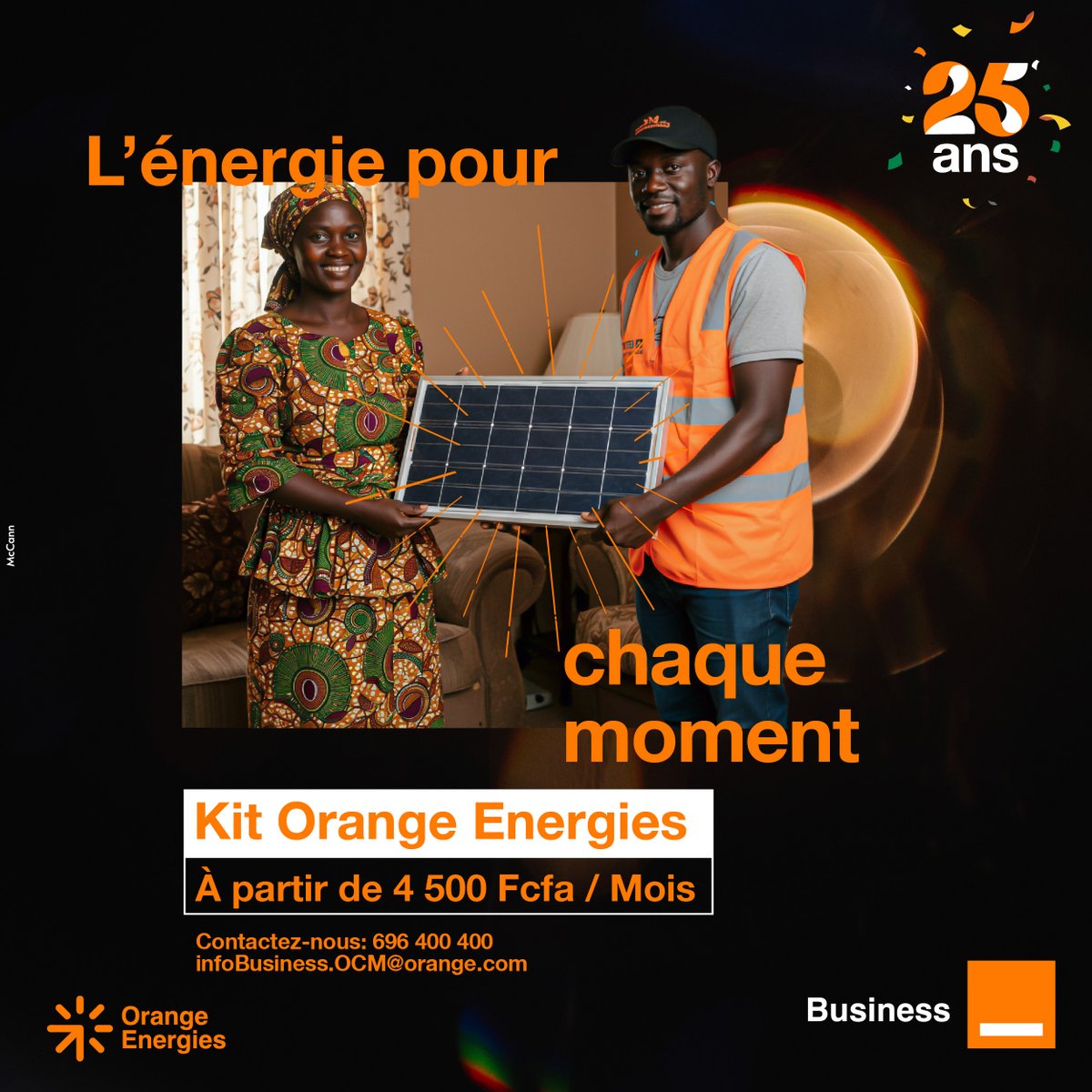 Orange Énergie, au cœur de votre quotidien !
Parce que vos besoins évoluent, nous vous offrons une énergie plus intelligente, plus durable et toujours disponible.
Fiable. Renouvelable. Prête pour demain.
#OrangeEnergie #EnergieVerte #Innovation #Durabilité