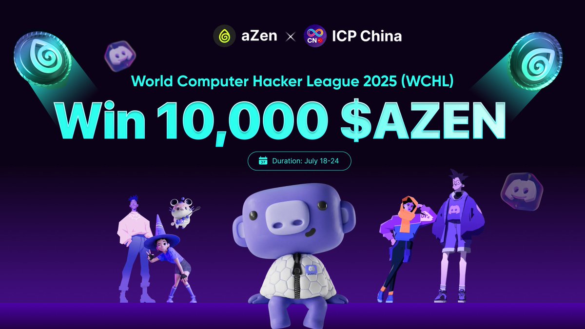 azen_protocol's tweet image. 🎉 Hackers, Builders, Innovators, Airdrop is ongoing! aZen × @ICPHUBS China Community Quest is LIVE!
aZen x @icphub_CN proudly supports @dfinity World Computer Hacker League 2025 (WCHL)
Complete the tasks & WIN 10,000 $AZEN rewards:
✅ Follow @azen_protocol & @icphub_CN
✅…