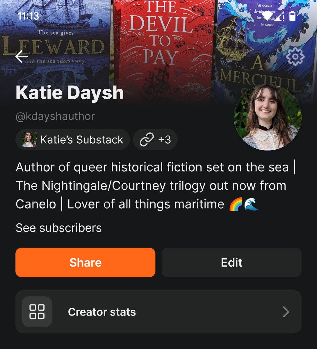 I've just created a substack! I'll be chatting about historical fiction, queer representation, and all things maritime. Let me know if you have a substack and I shall subscribe (especially if you chat about writing and/or history!)