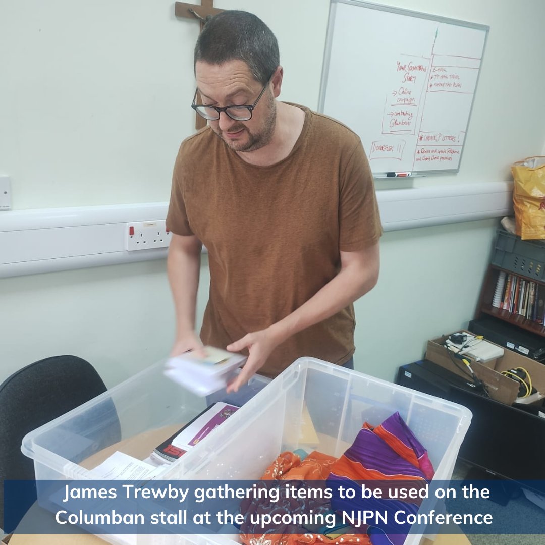 ColumbansUK's tweet image. James is getting organised! 👏🏻🗂️📋
The 47th annual NJPN conference is taking place between 25-27th July 2025 at The Hayes Conference Centre in Derbyshire and Columbans will be there with a stall!
Read more: columbans.co.uk/justice-peace/…
#Columbans #Missionaries #Peace@NJandPNetwork