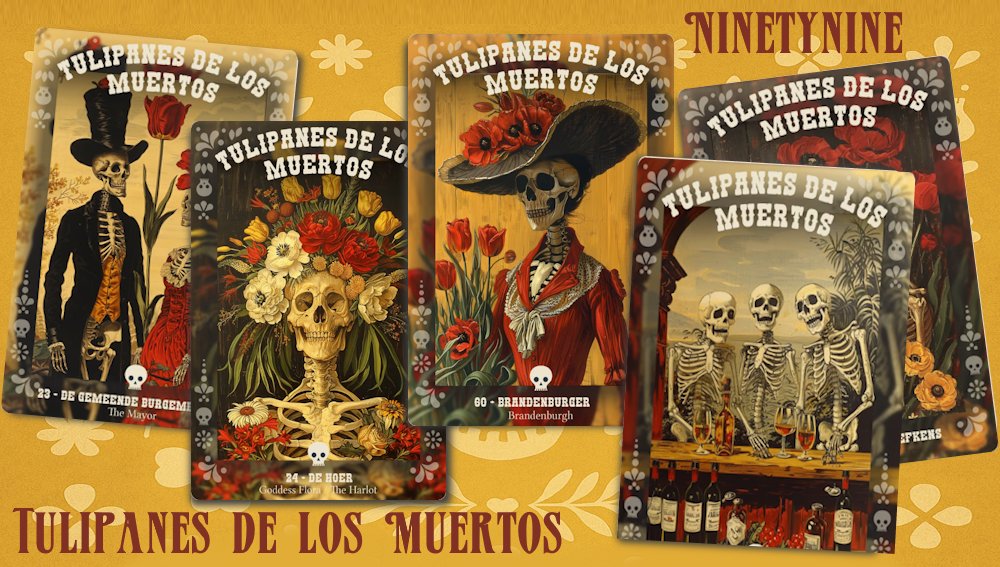 NinetynineTNFTs's tweet image. 🌺 Tulipanes de los Muertos 🌷
Once a year, in Mexico… the gates between life and death open. During Día de los Muertos, the living and the dead come together to laugh, dance, and share memories. Their evening is welcomed with costumed dolls, painted skulls, skeletons,…