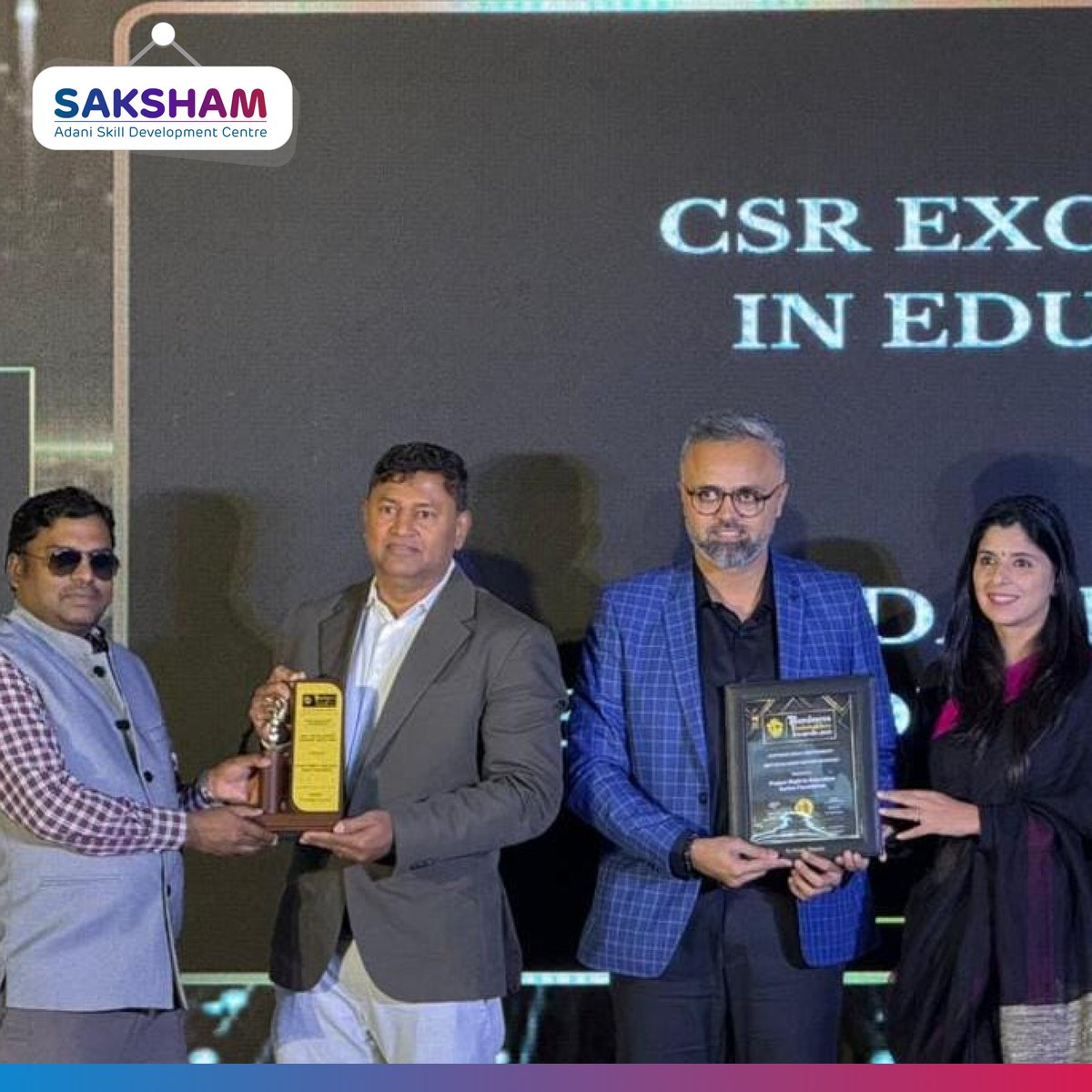AdaniSaksham's tweet image. At the Business Innovation #Awards in Bangalore, Adani SAKSHAM was honoured with six national awards — a quiet but powerful validation of years spent working at the intersection of purpose and possibility.
.
.
.
#SkillDevelopment
#MakeEveryoneSAKSHAM
#CSRAwards