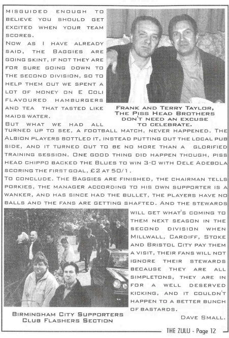 bcfcarchive's tweet image. Blues win at WBA in 2000, as told by The Zulu Fanzine. #BCFC