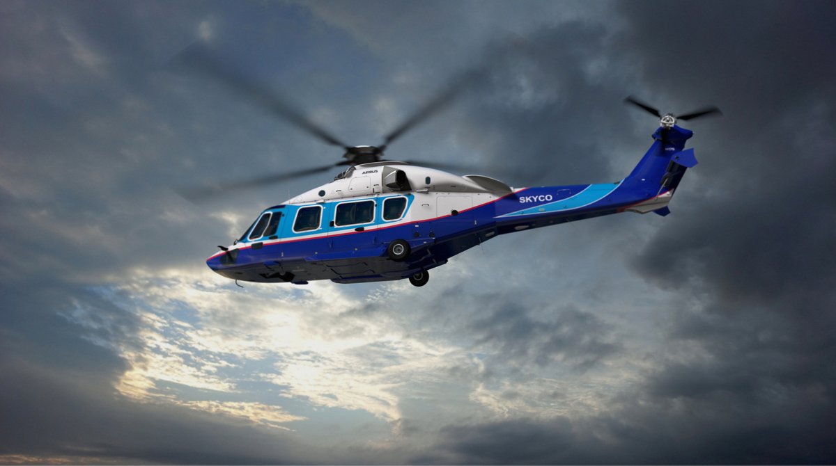AirbusHeli's tweet image. SKYCO Leasing has signed a contract for six offshore transport #H175 helicopters. This order is in addition to the six H175s SKYCO ordered in 2024 for Guangdong Emergency Management and Public Service missions.
Read our press release: ow.ly/qktY50WrJ7I