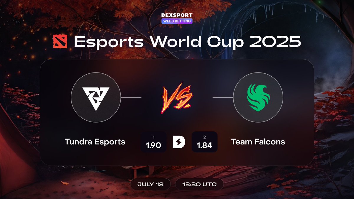 dexsport_gaming's tweet photo. It's semifinal time at #EWC2025 — #TundraEsports enter this clash bolstered by a tense 2–1 win over #BBTeam, where they seized control in a nail‑biting decider. Their opponents, #TeamFalcons, flew high yesterday, sweeping #Liquid 2–0 on the back of early-game brilliance and decisive mid‑game aggression.