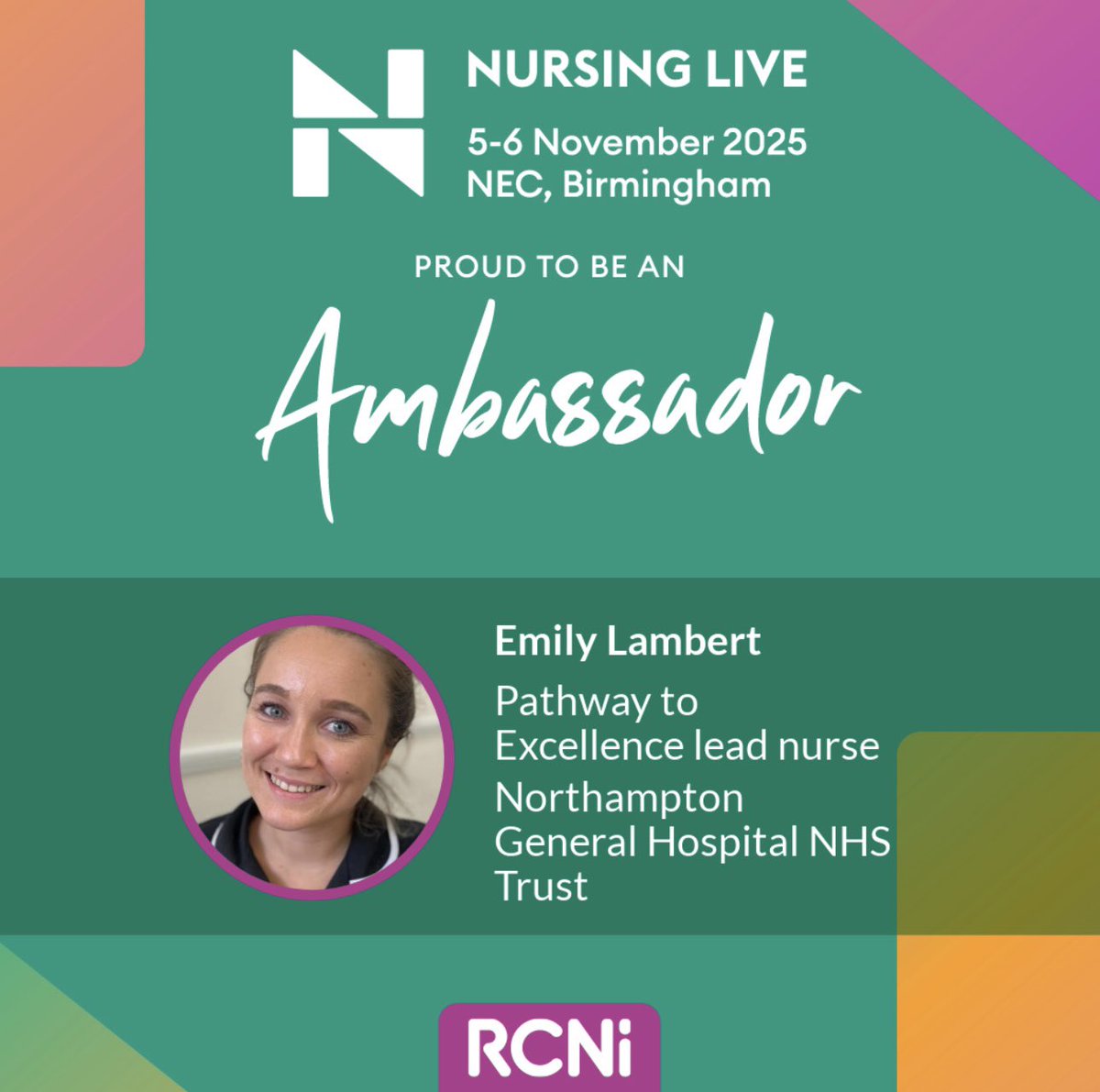 🚨 Big news! I’m proud to be an Ambassador for #NursingLive2025, working alongside colleagues across the UK 💙
🎓 2 days of FREE CPD, networking &amp; inspiration for nurses!
🗓️ Don’t miss it — register now:
eventdata.uk/Visitor/Nursin…
#NursingLive2025 #YourTimeToThrive #NurseTwitter