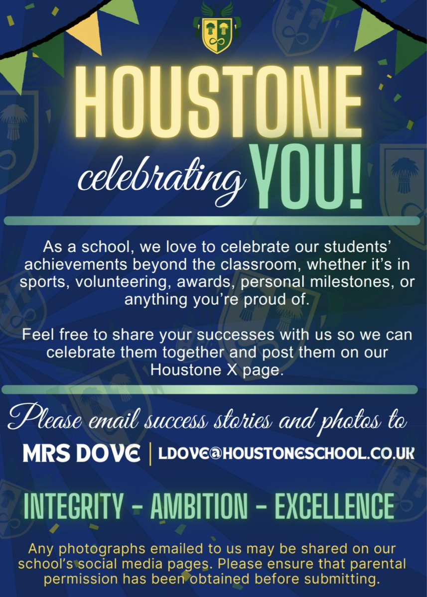 Houstone is celebrating YOU! 🙌

Thank you to all of our parents &amp; carers who have emailed in already, highlighting some of our pupils' successes. It's great to see what they've been up to &amp; what they've achieved. Posts will follow shortly 🏆🌟 <a href="/advschools/">Advantage Schools</a> <a href="/LDOxC21/">LDOxC21</a>