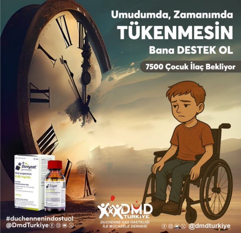 Burak Bilgili (@bburakbilgili) on Twitter photo Her geçen gün bir kas daha kaybediliyor. Gecikme ölümcül olabilir. #DMDtedaviBekliyor <a href="/saglikbakanligi/">T.C. Sağlık Bakanlığı</a> <a href="/drmemisoglu/">Prof. Dr. Kemal Memişoğlu</a> <a href="/suayipbirinci/">Doç. Dr. Şuayıp Birinci</a> <a href="/DrYerebakan/">Dr. Halit Yerebakan</a> Her geçen gün bir kas daha kaybediliyor. Gecikme ölümcül olabilir. #DMDtedaviBekliyor <a href="/saglikbakanligi/">T.C. Sağlık Bakanlığı</a> <a href="/drmemisoglu/">Prof. Dr. Kemal Memişoğlu</a> <a href="/suayipbirinci/">Doç. Dr. Şuayıp Birinci</a> <a href="/DrYerebakan/">Dr. Halit Yerebakan</a>