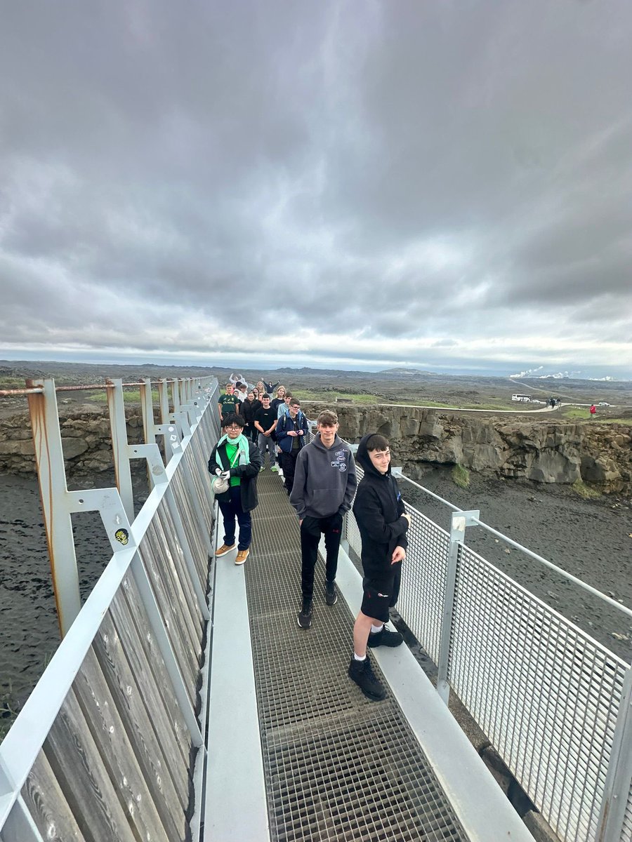 Yesterday a group of our Geography students arrived in the land of fire and ice and got their first flavour of Iceland. They stepped from Europe into North America and saw and smelt the signs of thermal activity. #CHSIcelandTrip2025 #explorers