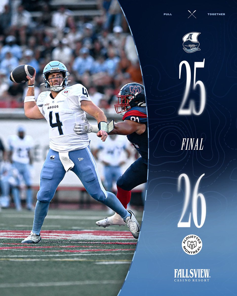 TorontoArgos's tweet image. final from Montreal
@fallsviewcasino | #PullTogether
