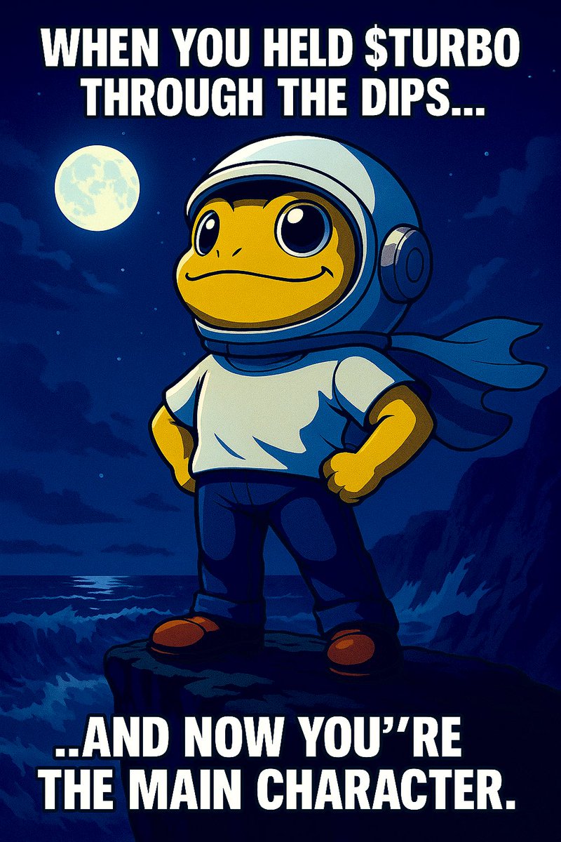 Are you a dip survivor?
Feeling like $Turbo strong, fearless, unstoppable? 💪🐸

Then don’t hold back. Own that energy.
This is your moment.

Chase that Turbo feeling. 💛🚀