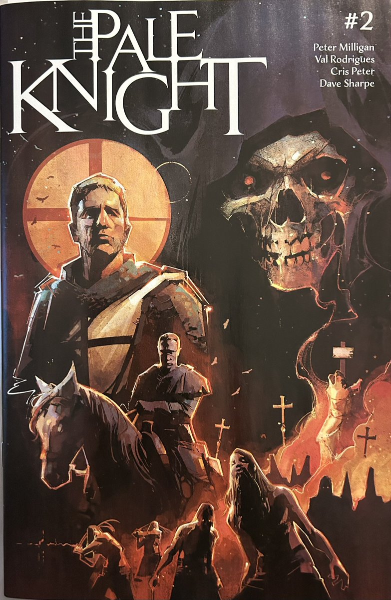 comicsmiz's tweet image. #ThePaleKnight #2 by @1PeterMilligan and Val Rodrigues. Knight Sir Hugh De Darcy agrees to kill Gilbert the Pure for Death in order to save the life of his son. Hugh sees many atrocities on his journey based on historical fact. Recommend.