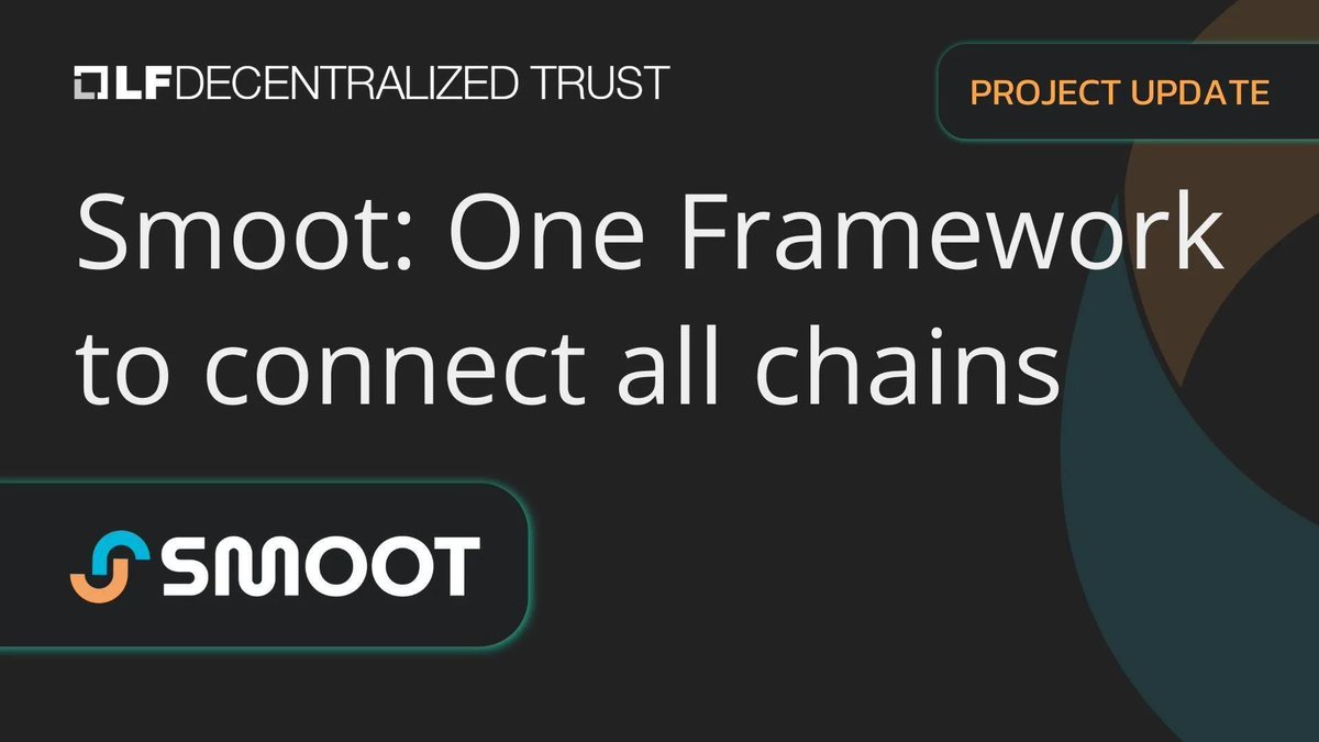 Wanchain (@wanchain_org) on Twitter photo The Linux Foundation Decentralized Trust (<a href="/lfdecentralized/">LF Decentralized Trust</a>), the premier open source foundation for decentralized technology ecosystems, introduced Smoot, a new interoperability project.
Smoot is a contribution from #Wanchain.
Learn more:
lfdecentralizedtrust.org/blog/meet-smoo… The Linux Foundation Decentralized Trust (<a href="/lfdecentralized/">LF Decentralized Trust</a>), the premier open source foundation for decentralized technology ecosystems, introduced Smoot, a new interoperability project.
Smoot is a contribution from #Wanchain.
Learn more:
lfdecentralizedtrust.org/blog/meet-smoo…