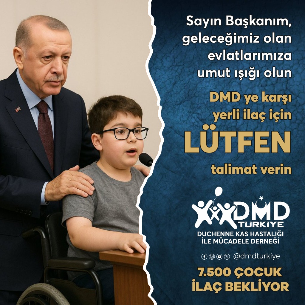 sinem Akpınar (@talha166024) on Twitter photo DMD’li çocuklar zamanla kaslarını kaybediyor. Tedavi için her saniye çok değerli. #DMDtedaviBekliyor <a href="/saglikbakanligi/">T.C. Sağlık Bakanlığı</a> <a href="/drmemisoglu/">Prof. Dr. Kemal Memişoğlu</a> <a href="/suayipbirinci/">Doç. Dr. Şuayıp Birinci</a> <a href="/DrYerebakan/">Dr. Halit Yerebakan</a> DMD’li çocuklar zamanla kaslarını kaybediyor. Tedavi için her saniye çok değerli. #DMDtedaviBekliyor <a href="/saglikbakanligi/">T.C. Sağlık Bakanlığı</a> <a href="/drmemisoglu/">Prof. Dr. Kemal Memişoğlu</a> <a href="/suayipbirinci/">Doç. Dr. Şuayıp Birinci</a> <a href="/DrYerebakan/">Dr. Halit Yerebakan</a>