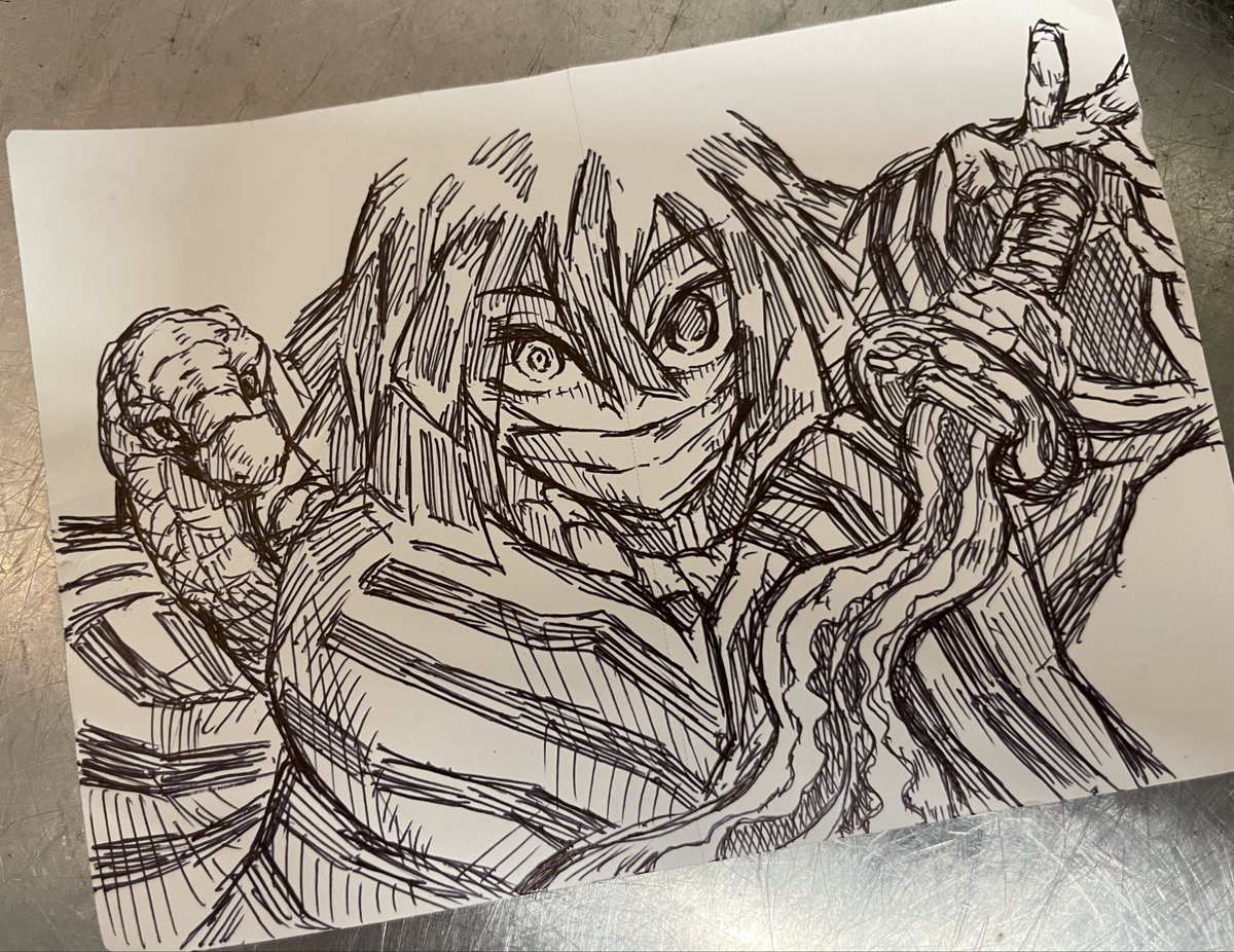 hal_yama_to's tweet image. らくがき伊黒さん
