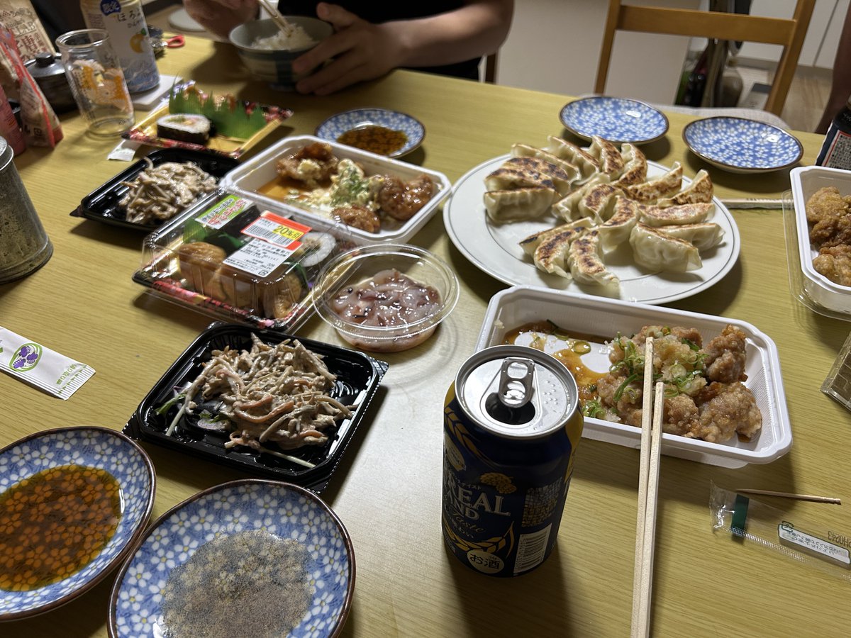 今夜は餃子と美味しいビール🍺