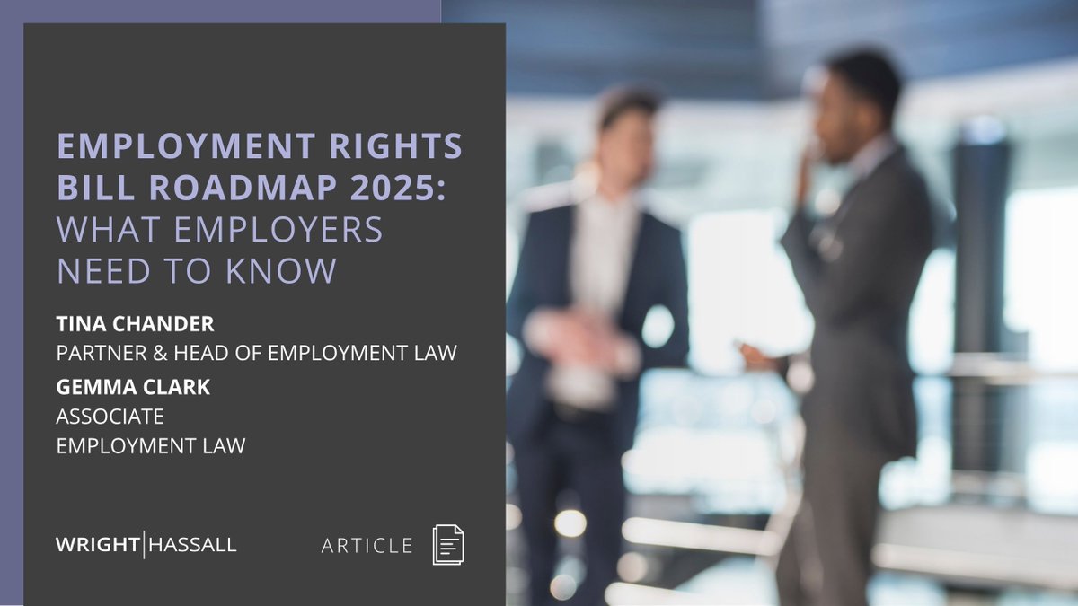 What’s next for employment law? Tina Chander, Partner &amp; Head of Employment Law, and Gemma Clark, Associate break down the key proposals, timelines and what the Employment Rights Bill could mean for the world of work. buff.ly/TQUWrTB

#EmploymentLaw #EmploymentRightsBill