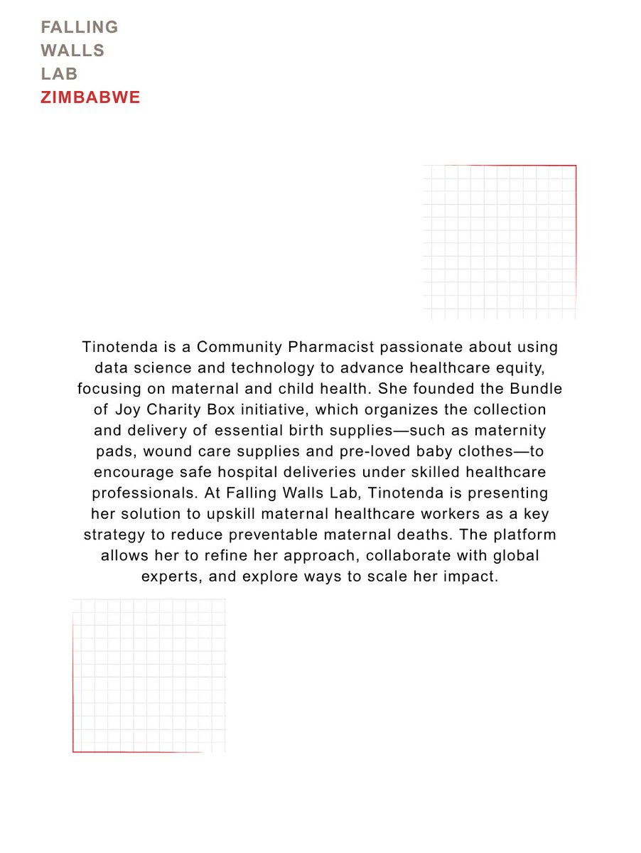 Meet Tinotenda - pharmacist and innovator using mobile games to train maternal health workers and save lives. Zimbabwe’s maternal mortality rate is 358 deaths per 100 000 live births, &amp;by turning play into purspose, she hopes to save mothers lives 🤱

#FallingWallsLab