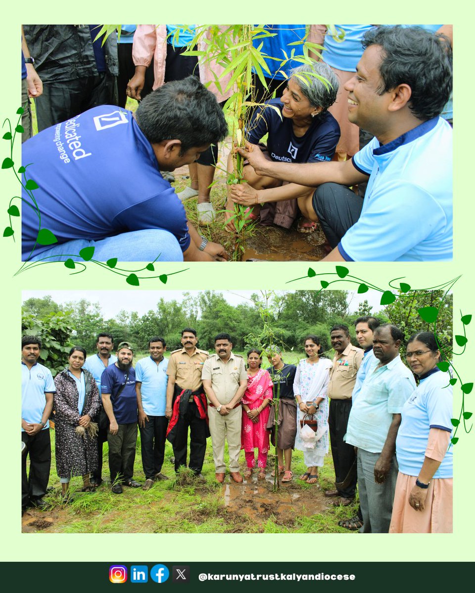 KarunyaTrust's tweet photo. 1,000 trees planted!
88 amazing @DeutscheBank volunteers helped us grow not just a forest, but hope. Grateful to the Forest Dept &amp; Karunya Trust team for their support, spirit &amp; smiles.
Together, we planted a greener tomorrow.
#VanMahotsav #TreePlantation #DeutscheBank https://t.co/fpRTWgl0Qd