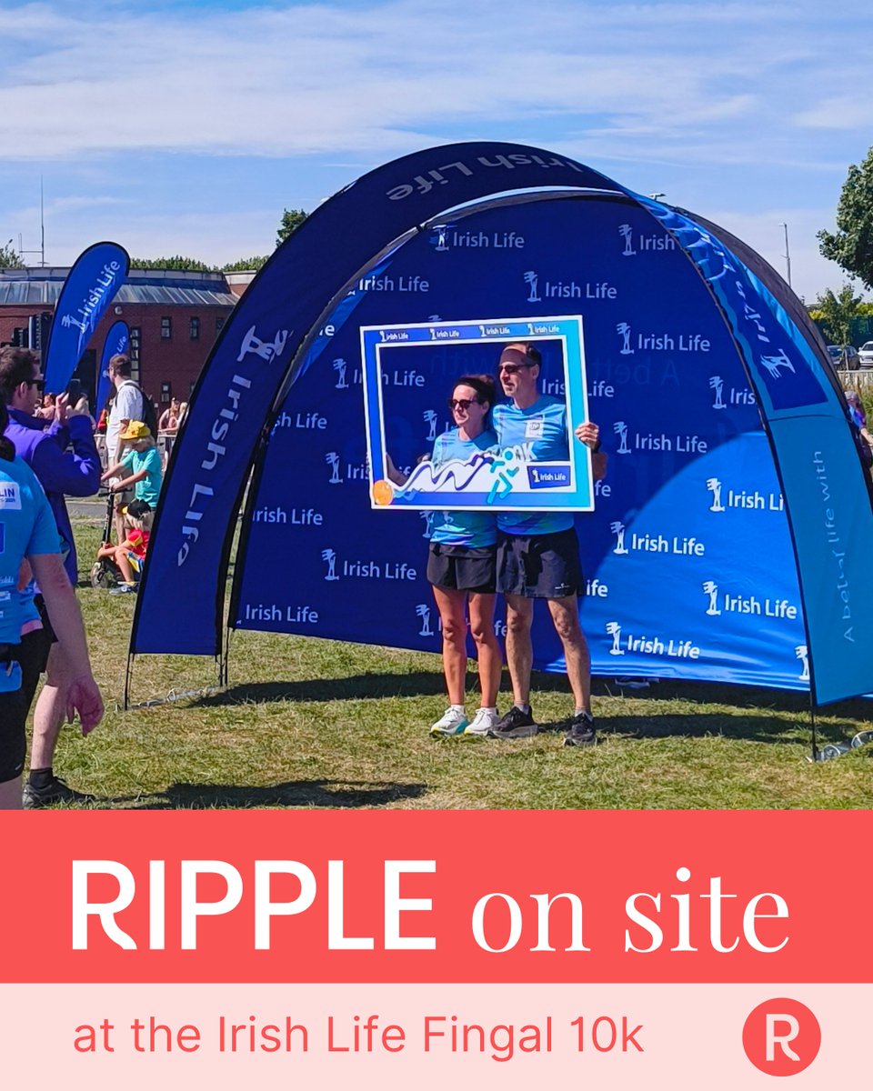 Ripple were on site at the Irish Life Fingal 10k race last weekend. 🏃‍♀️🏃🏃‍♂️

What a great day, congratulations to all the runners! 🎉✨

If you want your event to look as good reach out to us today. 👀

#ripple #branding #brandactivation #sponsorship #marketingagency