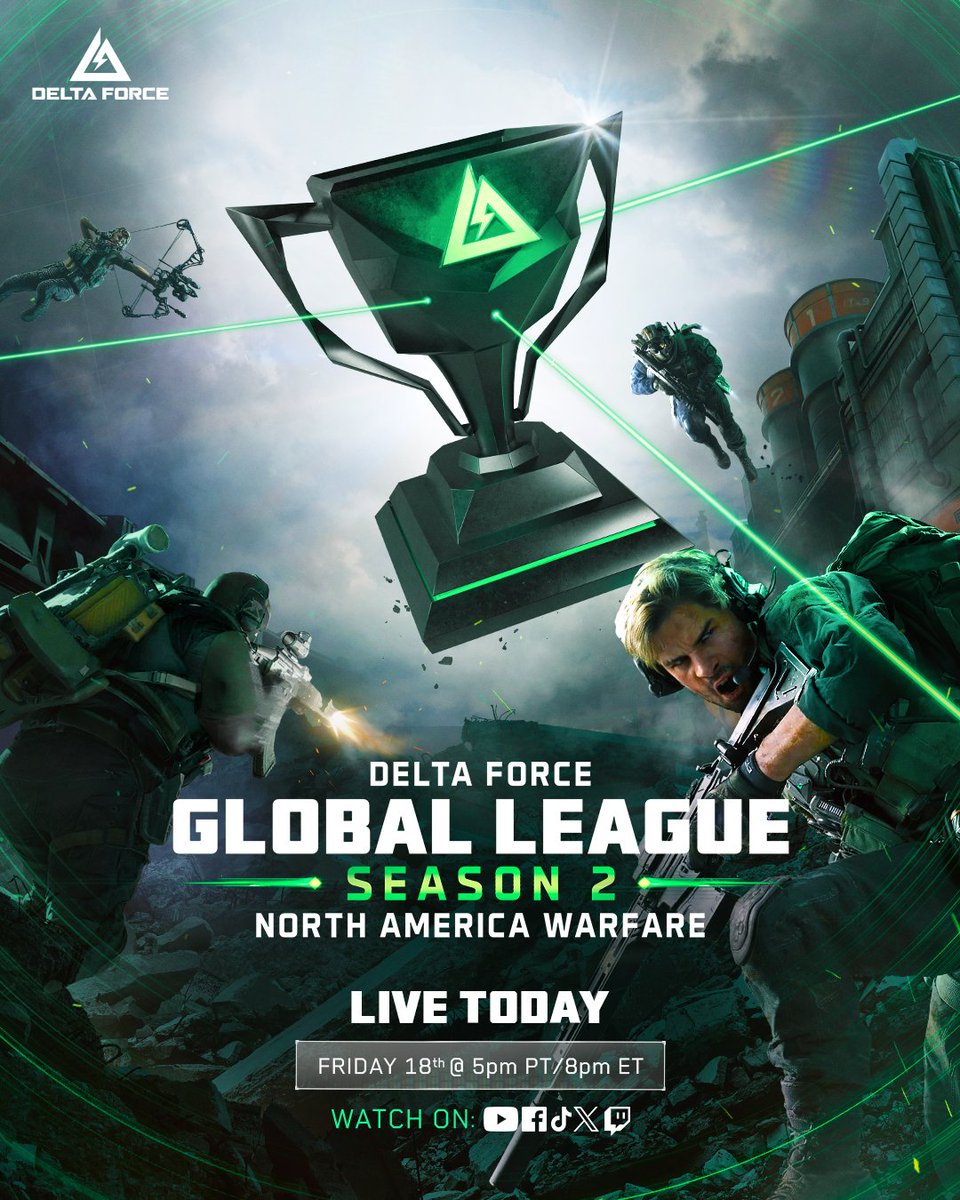 DFGameEsports's tweet image. Delta Force Global League S2 NA Warfare Final Live Now!
🏆Which team will ultimately win the championship?
Tune in now:
twitch.tv/deltaforcegame…
