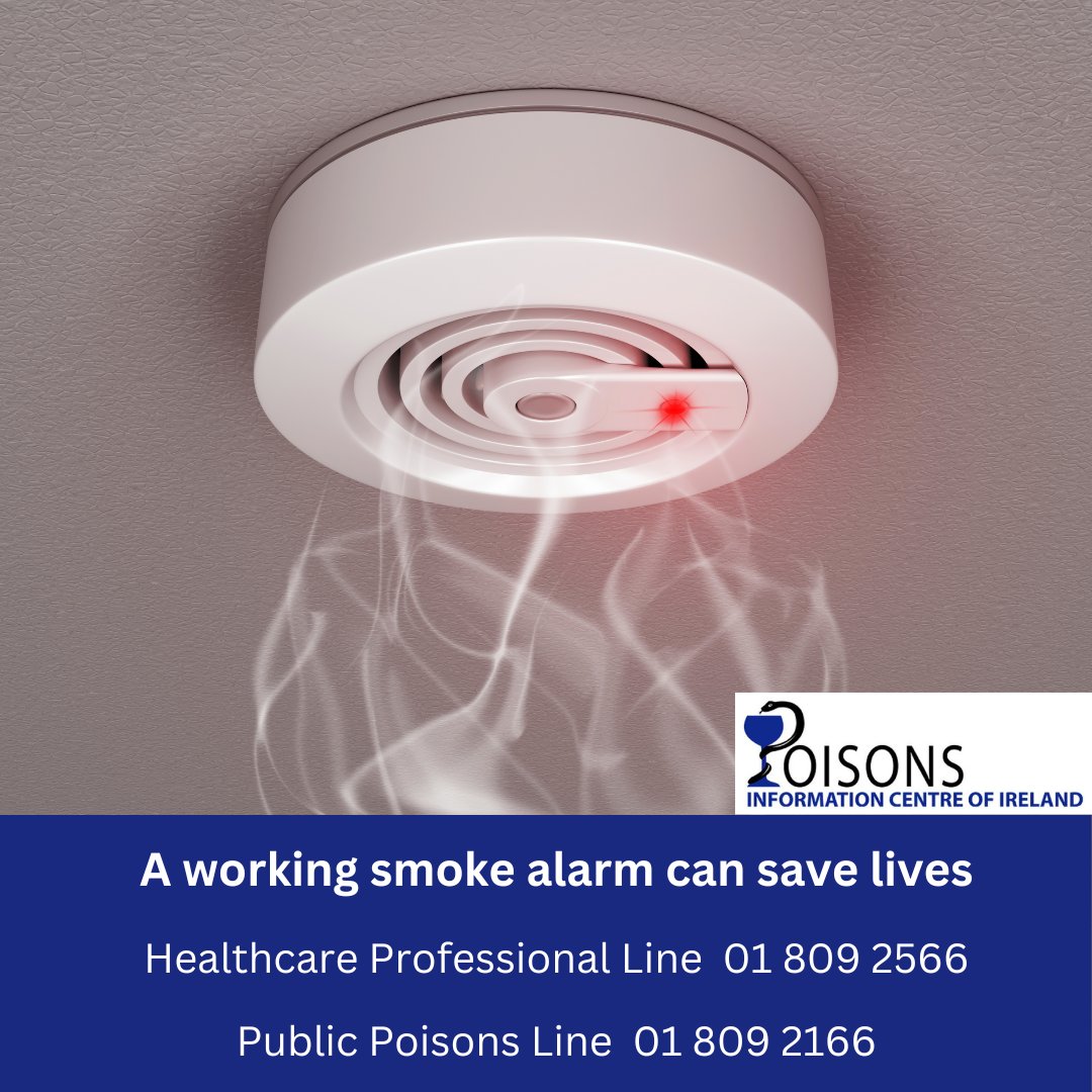 IrelandNpic's tweet image. Smoke inhalation from a fire can cause
🔥thermal injury to the upper airways
🔥direct lung toxicity
🔥systemic toxicity e.g. carbon monoxide, hydrogen cyanide
🔥asphyxiation and death
A working smoke alarm provides early warning of a fire #SmokeAlarmsSaveLives