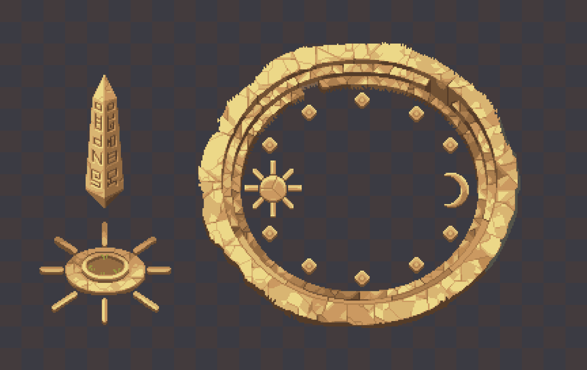 naomspr's tweet image. more ruins assets #pixelart