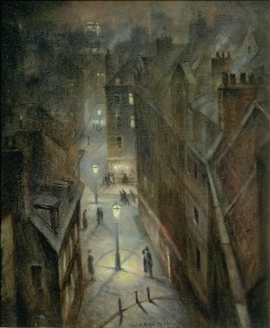 PaintingsLondon's tweet image. 'Soho Twilight' (1924) by Christopher RW Nevinson
(Private collection)