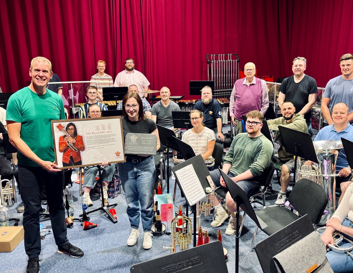 Last night saw us say goodbye and good luck to our Solo Eb Horn player, Ailsa Russell after 16 years of incredible service to the band.

Goodbye and Good luck ‘Wee Lassie’ ❤️

Read the full story ➡️ rb.gy/msq5m1
<a href="/BessonLondon/">Besson Brass</a> <a href="/4barsrest/">4barsrest.com</a> <a href="/BuffetCramponEU/">Buffet Crampon</a>