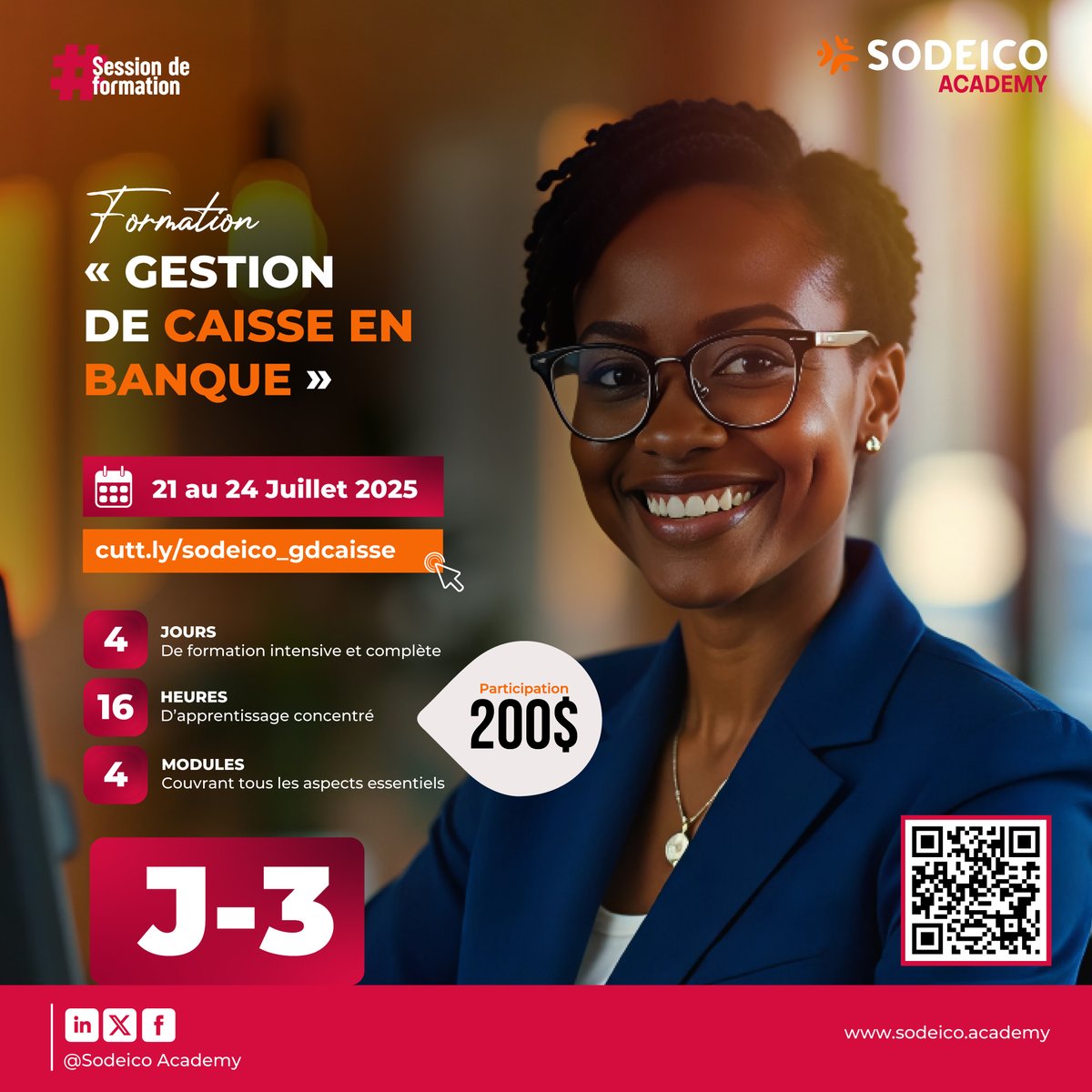 📣 J-3 avant la formation en Gestion de Caisse !
❓Toujours pas réservé votre place ?
📅 21-24 juillet | 💵 200$
👉 cutt.ly/sodeico_gdcais…

#GestionDeCaisse #SodeicoAcademy