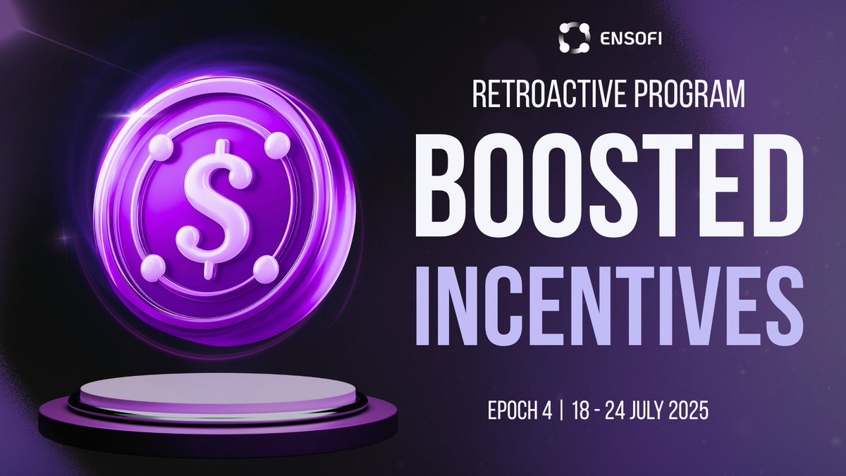 Ensofi_xyz's tweet image. ENSOFI'S BOOSTED INCENTIVES
APY has been rising fast - fueled by Boosted Incentives #3.
Given the strong community response, we’re turning up the heat again.
Epoch 4 is NOW live: July 18 - 24 🔥
Supply or borrow $SOL via Lending with Flexible Terms on @solana - earn extra…
